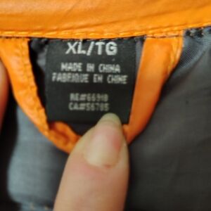 Bright Orange Jacket with Gray Lining - XL